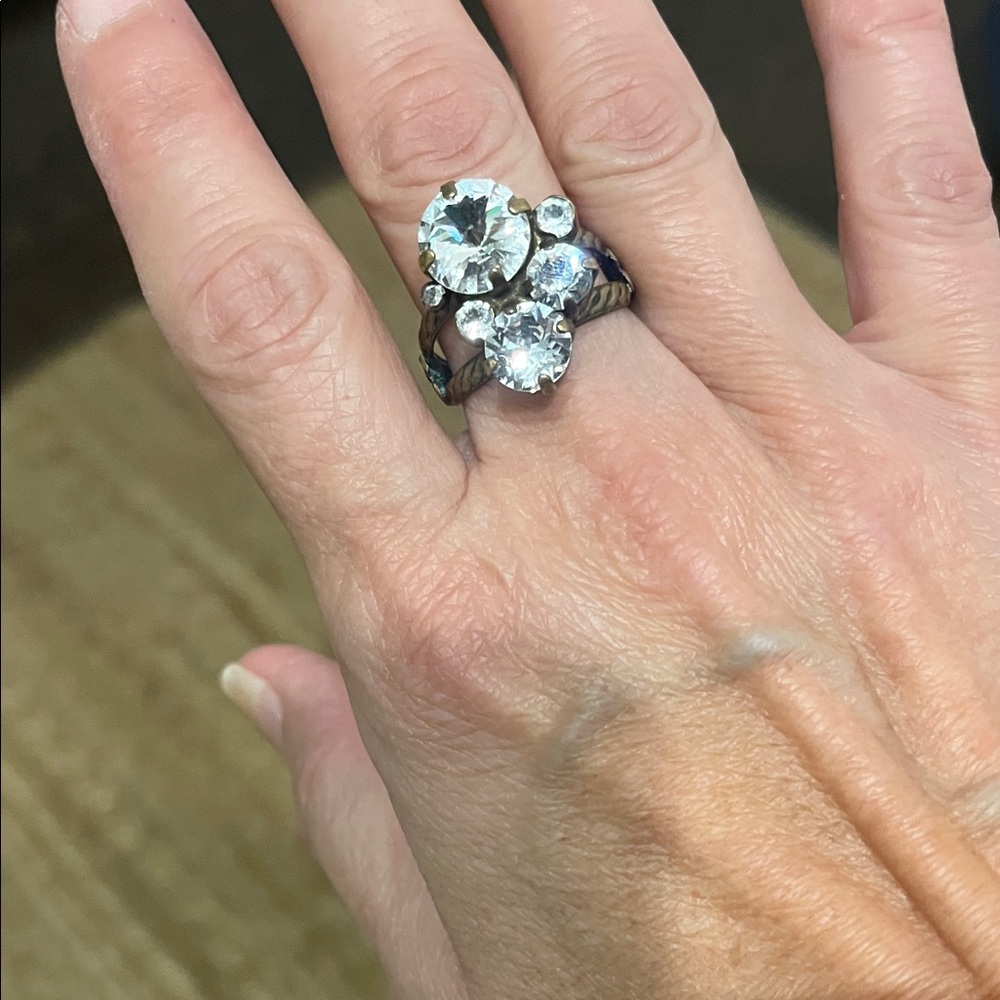 Elegant Crystal Statement Ring - image 3